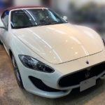 マセラティのガラスコーティング施工後の輝き