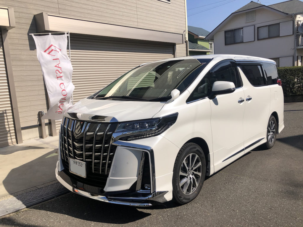アルファードのガラスコーティング施工後